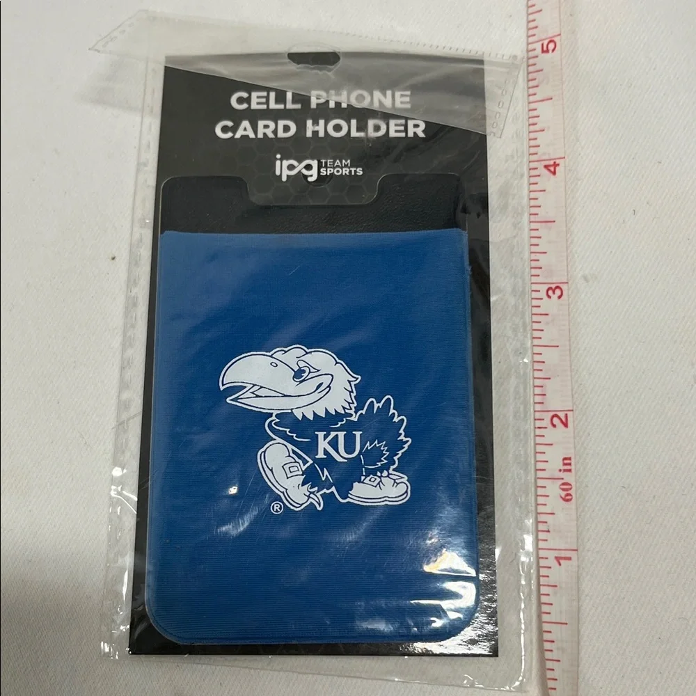 Blue KU Jayhawks Cell Phone Card Holder